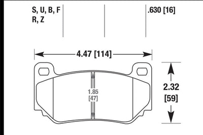 Hawk Performance HPS 5.0 AP Racing CP7600D46 Race Brake Pads - Brakes Rotors &
