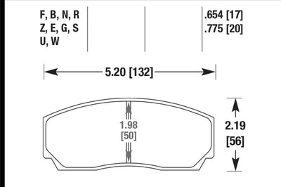 Hawk Performance HPS 5.0 AP Racing w/ 0.654 Thickness Street Brake Pads - Brakes Rotors &