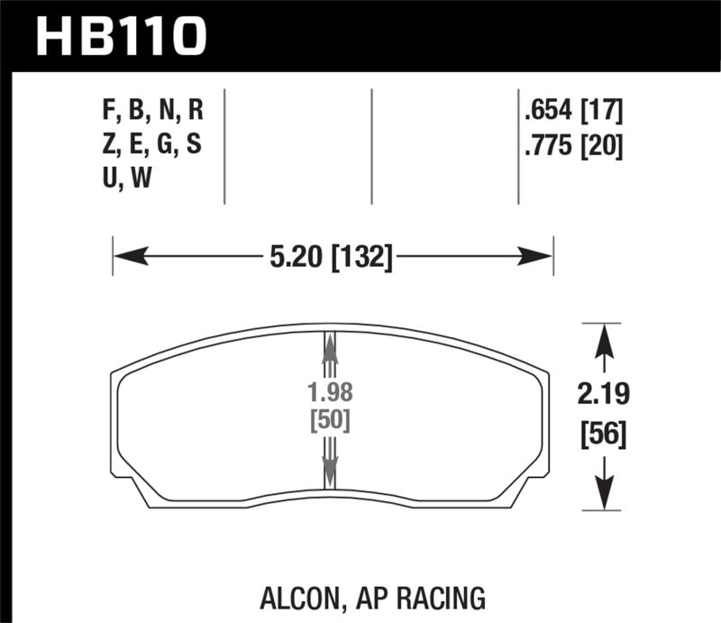 Hawk Performance HPS 5.0 AP Racing w/ 0.654 Thickness Street Brake Pads - Brakes Rotors &