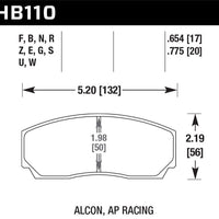 Hawk Performance HPS 5.0 AP Racing w/ 0.654 Thickness Street Brake Pads - Brakes Rotors &