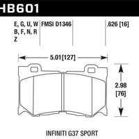 Hawk Performance Infiniti G37 Sport Ceramic Street Front Brake Pads - Brakes Rotors &