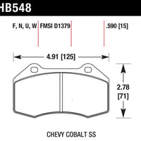 Hawk Performance Miata Brembo / Renault Clio / Cobalt SS HP + Street Front Brake Pads - Brakes Rotors &