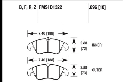 Hawk Performance 09-11 Audi A4/Quattro / 08-11 Quattro / Q5 Front Ceramic Street Brake Pads - Brakes Rotors &