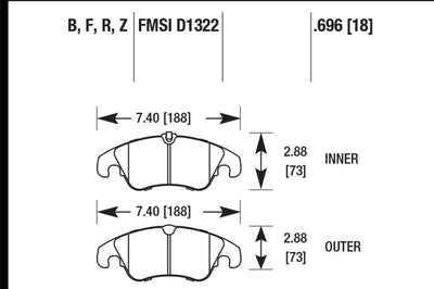 Hawk Performance 09-11 Audi A4/Quattro / 08-11 Quattro / Q5 Front Ceramic Street Brake Pads - Brakes Rotors &