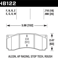 Hawk Performance Stoptech ST-60 Caliper DTC-30 Race Brake Pads - Brakes Rotors &