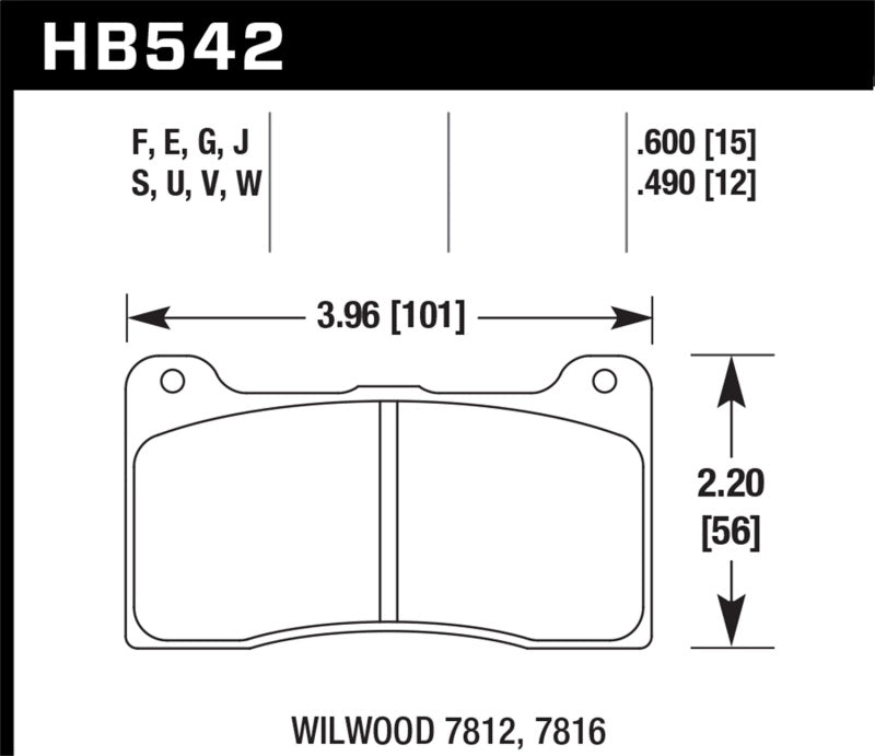 Hawk Performance Wilwood 15mm DTC-60 Race Brake Pads - Brakes Rotors &