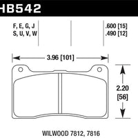 Hawk Performance Wilwood 7816 DTC-70 Street Brake Pads - Brakes Rotors &