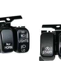 HARDDRIVE Hbar Switch Kit Blk/Wht Lettrs Xl 07 13 Fx 11 Softail - Switches