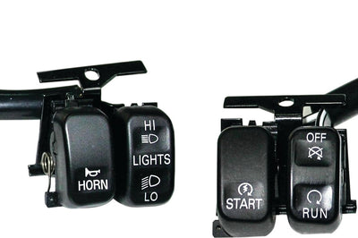 HARDDRIVE Hbar Switch Kit Blk/Wht Lettrs Xl 07 13 Fx 11 Softail - Switches