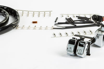 HARDDRIVE Hbar Switch Kit Chr/Blk Lettrs Xl 07 13 Fx 11 Softail - Switches