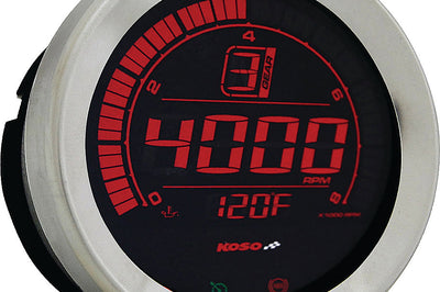 Koso Hd-02 Series Gauge Kit Black Bezel Oil Temp - Harddrive Products