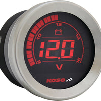 Koso Hd-02 Series Gauge Kit Black Bezel Oil Temp - Silver - Harddrive Products