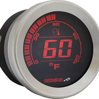 Koso Hd-02 Series Gauge Kit Black Bezel Oil Temp - Silver - Harddrive Products