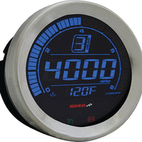 Koso Hd-02 Series Gauge Kit Black Bezel Oil Temp - Silver - Harddrive Products