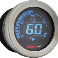 Koso Hd-02 Series Gauge Kit Black Bezel Oil Temp - Silver - Harddrive Products