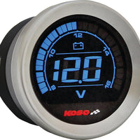 Koso Hd-02 Series Gauge Kit Black Bezel Oil Temp - Silver - Harddrive Products