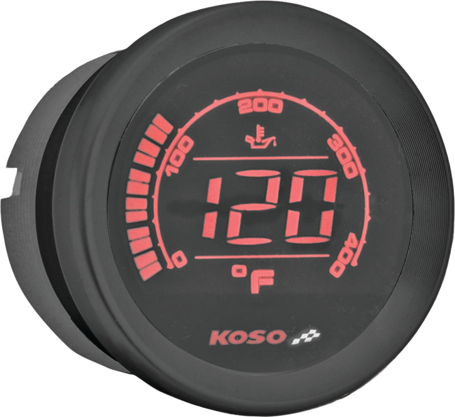 KOSO Hd 02t 2’’ Oil Temp Gauge Black Bezel - Gauges/Meters
