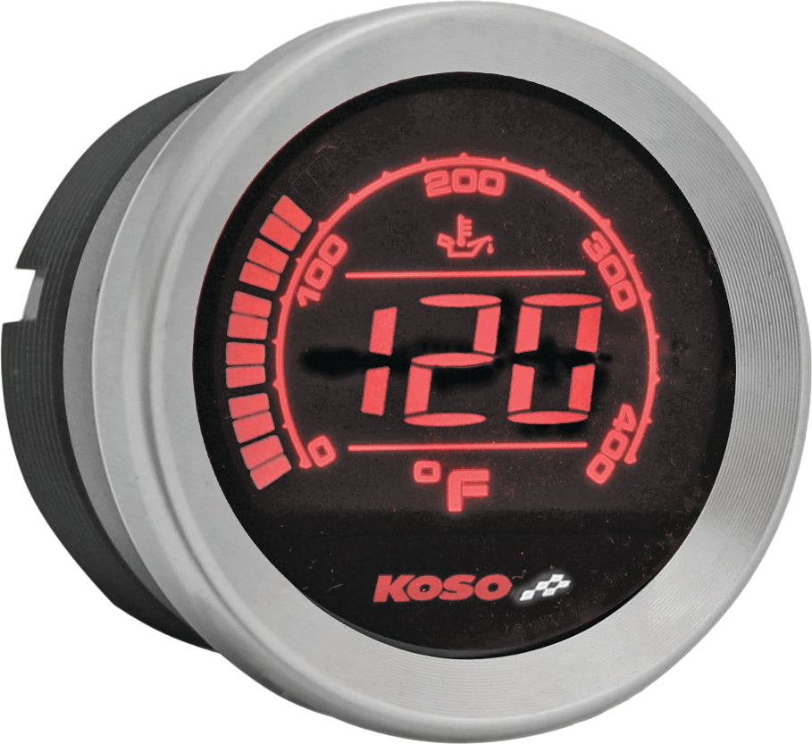 Koso Hd-02t 2’’ Oil Temp Gauge Black Bezel - Silver - Harddrive Products