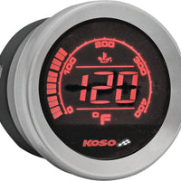 Koso Hd-02t 2’’ Oil Temp Gauge Black Bezel - Silver - Harddrive Products