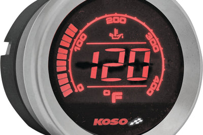 Koso Hd-02t 2’’ Oil Temp Gauge Black Bezel - Silver - Harddrive Products
