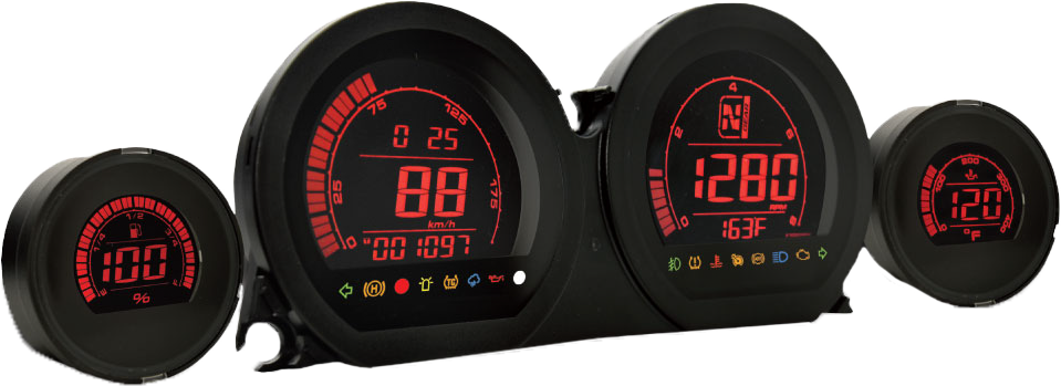 Koso Hd-03 Series Gauge `14-23 Flh Flt
