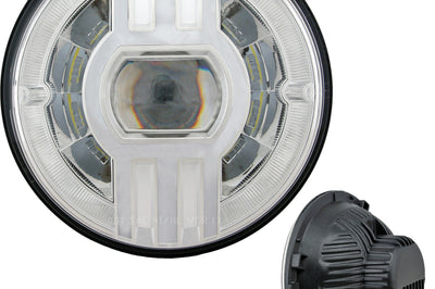 Cyron Headlight 7’’ Beast 2 Chrome W/driving Light - Harddrive Products