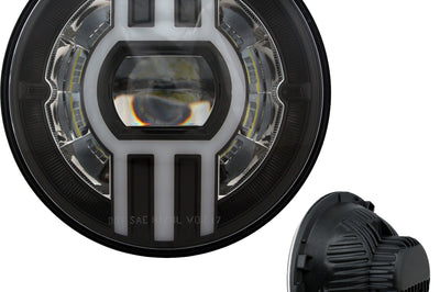 Cyron Headlight 7’’ Beast 2 Pitch Black W/driving Light - Harddrive Products