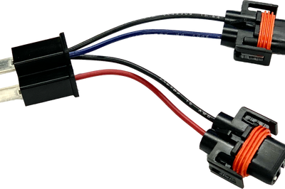 Namz Custom Cycle Headlight Adapter Pigtail W/female H9/h11-male H4 Conn - Harddrive Products