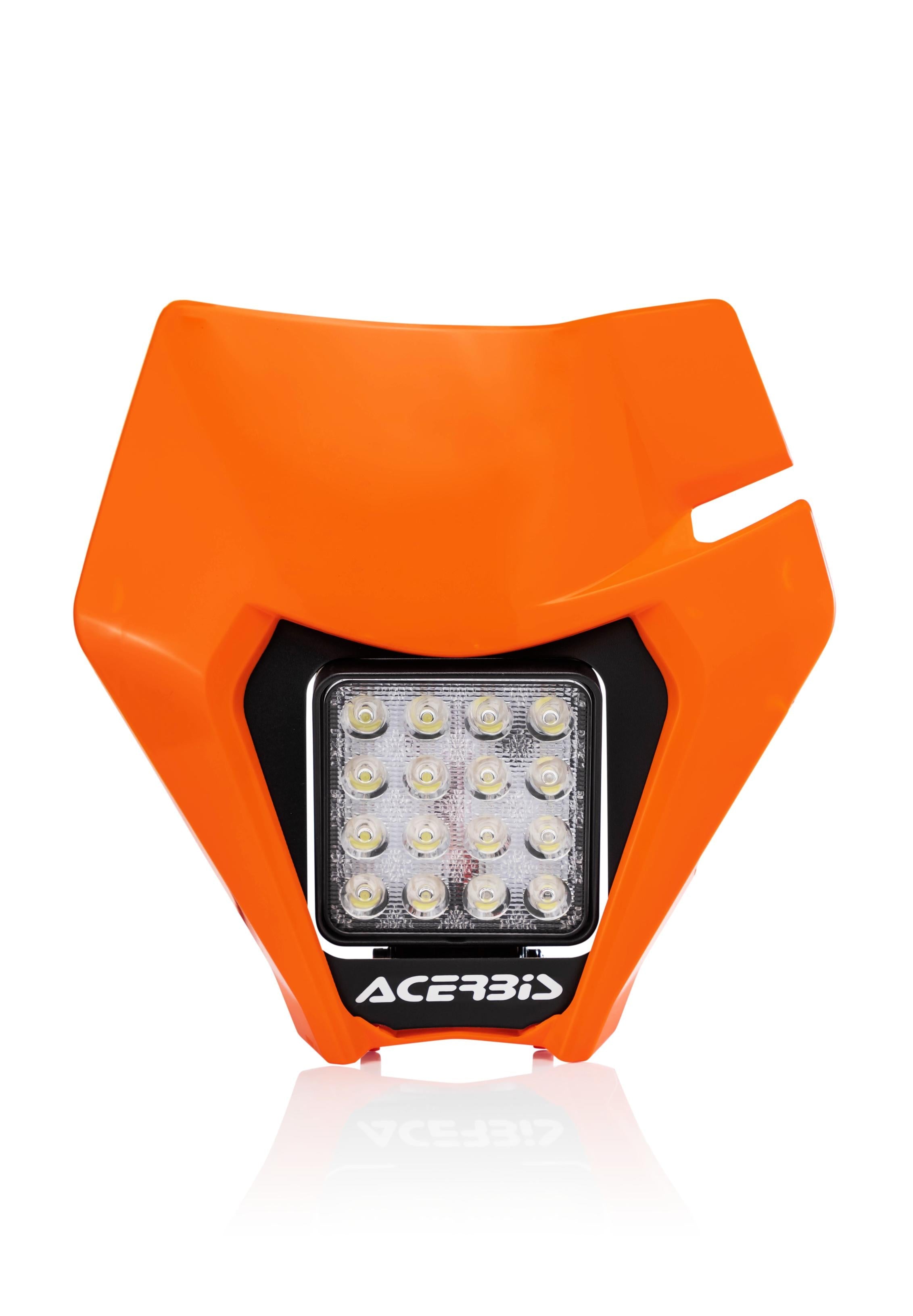 Acerbis Headlight Vsl Hus `20 White - Orange - Snowmobile Collection