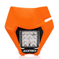 Acerbis Headlight Vsl Hus `20 White - Orange - Snowmobile Collection