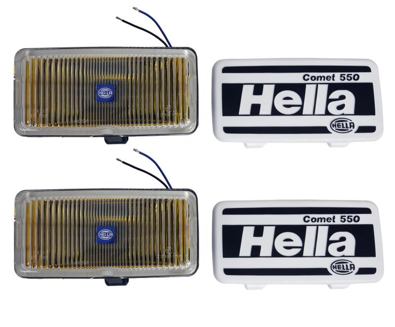 Hella 550 Series 55W 12V H3 Fog Lamp Kit - Amber - Lights
