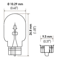 Hella Bulb 2825 12V 5W 4CP W2.1x9.5d T3.25 - Lights