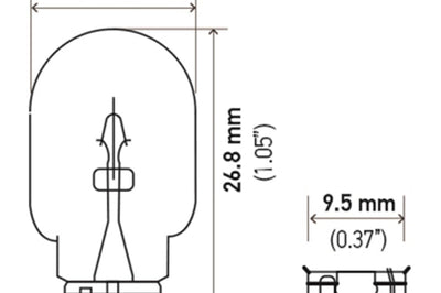 Hella Bulb 2825 12V 5W 4CP W2.1x9.5d T3.25 - Lights