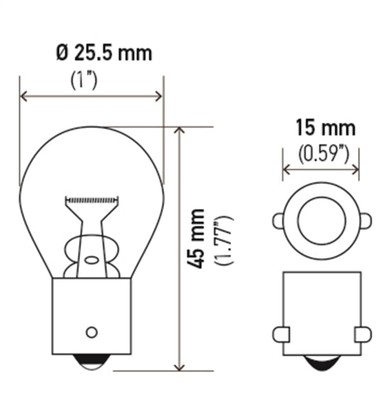 Hella Bulb 93 12V 13W BA15s S8 - Lights