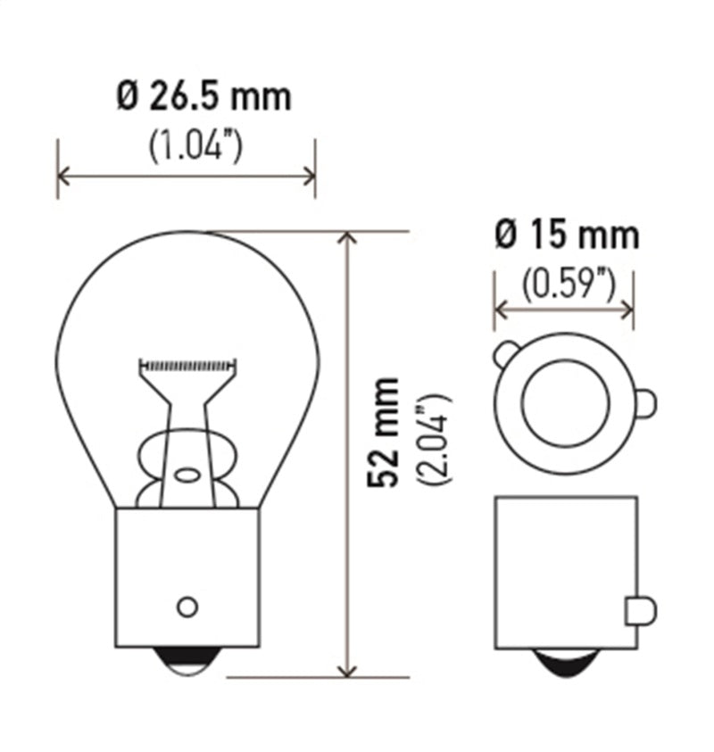 Hella Bulb 9507 24V 21W BAU15s S8 AMBER - Lights