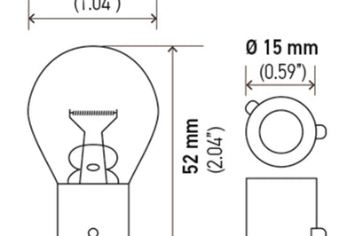 Hella Bulb 9507 24V 21W BAU15s S8 AMBER - Lights