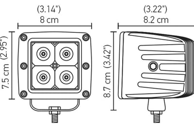 Hella HVF Cube 4 LED Off Road Kit - Lights