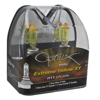 Hella Optilux H11 55W XY Extreme Yellow Bulbs (Pair) - Lights
