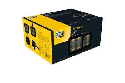 Hella Universal Black Magic 2.7in L.E.D. Cube Kit - Flood Beam - Lights
