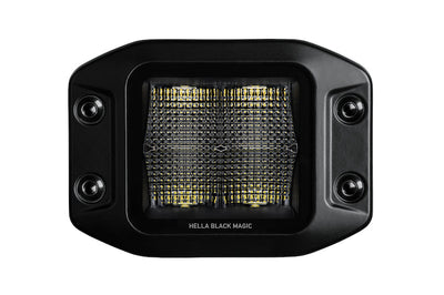Hella Universal Black Magic 3.2in L.E.D. Cube Kit - Flood Beam (Flush Mount) - Lights
