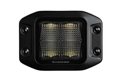 Hella Universal Black Magic 3.2in L.E.D. Cube Kit - Flood Beam (Flush Mount) - Lights