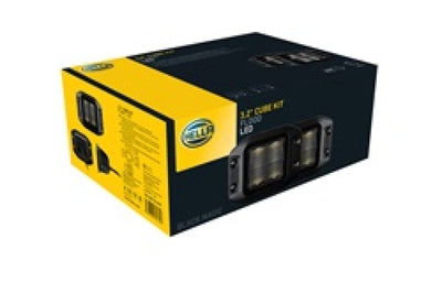 Hella Universal Black Magic 3.2in L.E.D. Cube Kit - Flood Beam (Flush Mount) - Lights