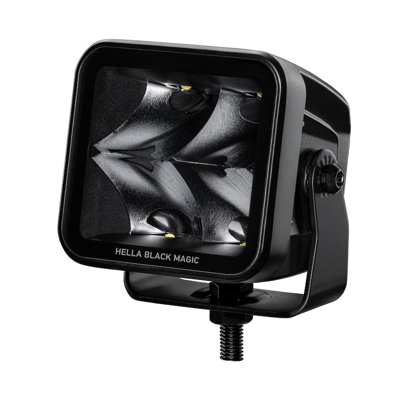 Hella Universal Black Magic 3.2in L.E.D. Cube Kit - Flood Beam (Long Range) - Lights