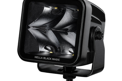Hella Universal Black Magic 3.2in L.E.D. Cube Kit - Flood Beam (Long Range) - Lights
