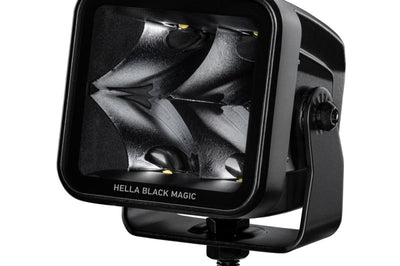 Hella Universal Black Magic 3.2in L.E.D. Cube Kit - Flood Beam (Long Range) - Lights