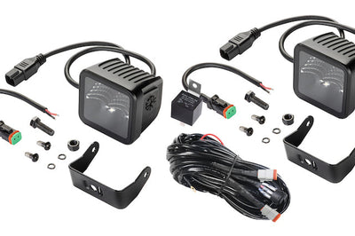 Hella Universal Black Magic 3.2in L.E.D. Cube Kit - Flood Beam (Short Range) - Lights