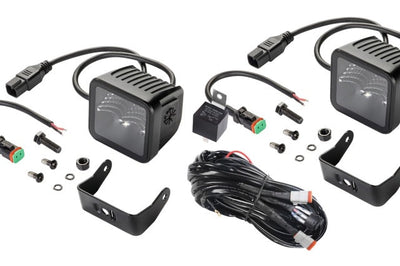 Hella Universal Black Magic 3.2in L.E.D. Cube Kit - Flood Beam (Short Range) - Lights