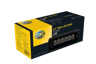 Hella Universal Black Magic 6 L.E.D. Flush Mount Mini Light Bar - Flood Beam - Lights