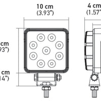 Hella ValueFit Work Light 4SQ 1.0 LED MV LR LT - Lights