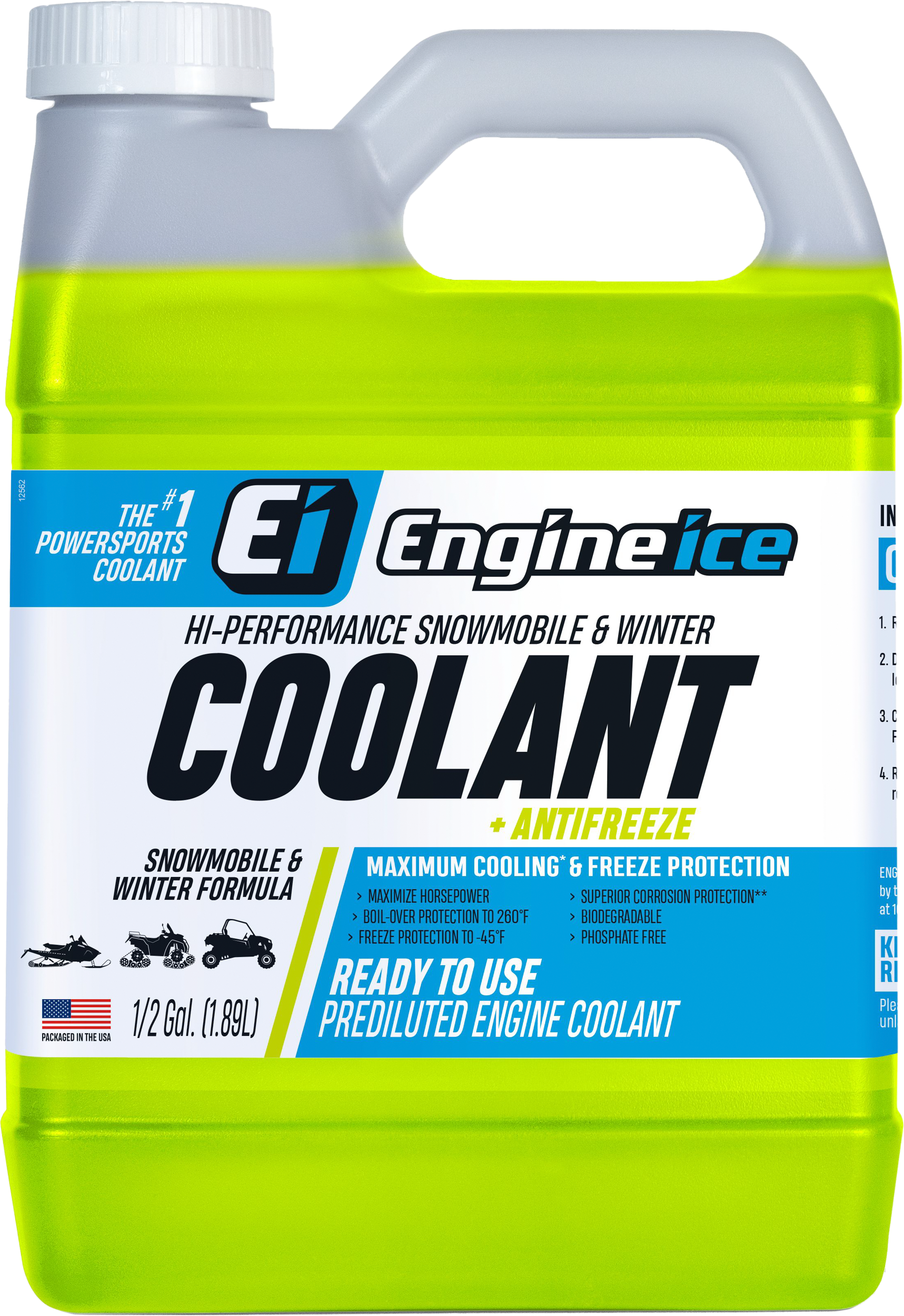 Engine Ice Hi-performance Snowmobile/wntr Coolant + Antifreeze 1/2 Gal - Tires & Wheels